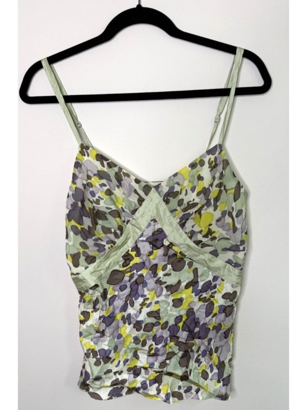 Vintage Y2K Silk Cami Tank Top Shirt Dainty Baby Doll Streetwear